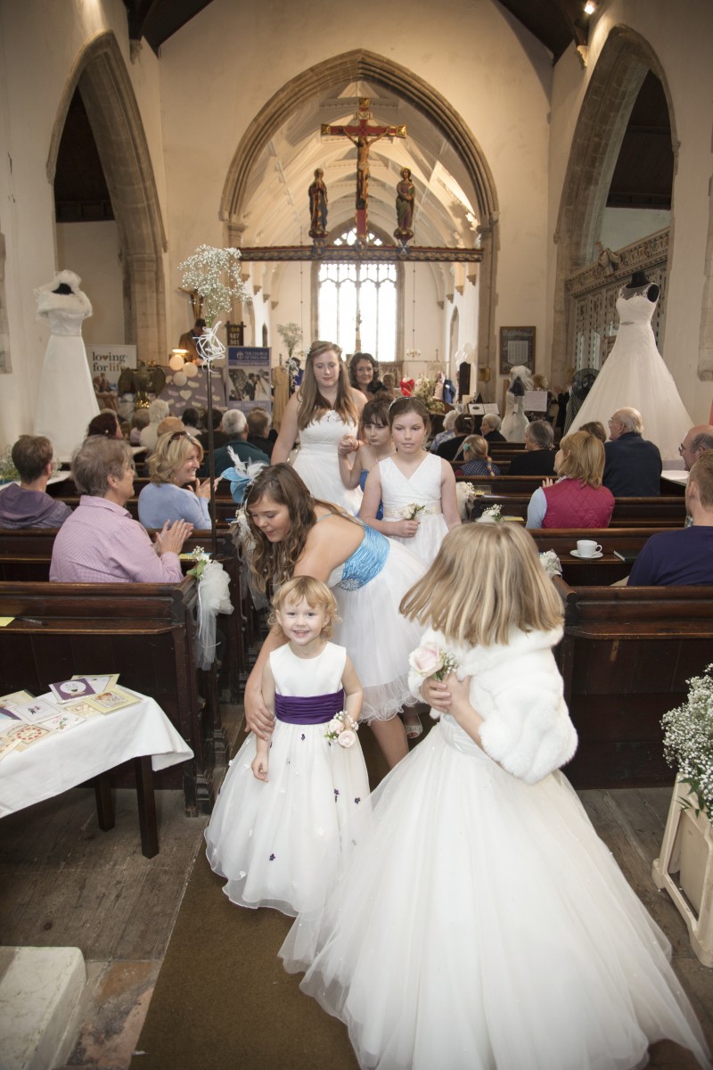 Wedding dress procession